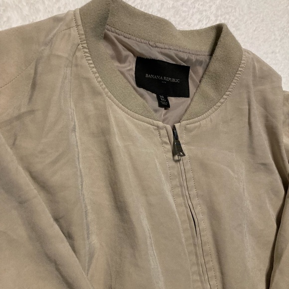 Banana Republic Tan Zip Up Jacket - Picture 2 of 3